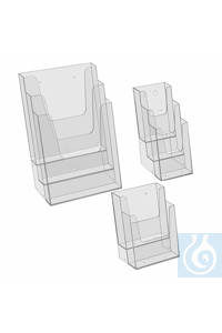 Prospektständer Wandmodell 3x 1/3 A4 Gefertigt aus transparentem Kunststoff,...