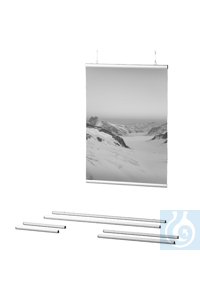 Plakat-Klemmschiene Alu A4/A3 Bestehend aus 25 mm starken Aluminium-Profilen,...