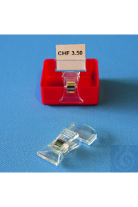 Clips mit Einschub Preisgünstige Mini-Klammer, gefertigt aus transparentem...