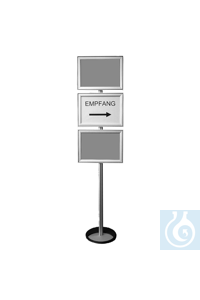 Info- &amp; Plakatständer 3 x A3 Aluminium eloxiert, mit eleganten...