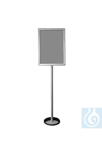 Info- &amp; Plakatständer 500 x 700 Aluminium eloxiert, mit elegantem...