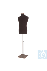 Herrenbüste Braun Höhenverstellbar, Styropor mit Jersey, rechteckiger...