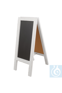 Kundenstopper Farbe weiss Aus Holz, in elegantem Weiss, mit schwarzer...