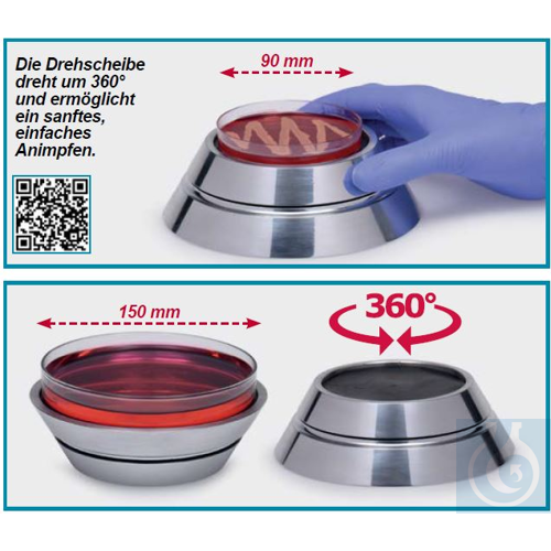 DREHTISCH ZUM BEIMPFEN VON PETRISCHALEN-PP -&Os...