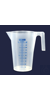 MESSBECHER MIT HENKEL-PP-BLAU GRAD.-2000 ML Becher mit Griff, hergestellt aus extrem...