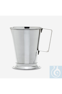 MESSBECHER MIT HENKEL-EDELSTAHL-D=110 MM -H=160 MM-1000 ML Becher mit Griff, hergestellt aus...