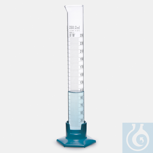 MESSZYLINDER-PP-FUSS-KL. B-WEISS GRAD. -HOHE FO...