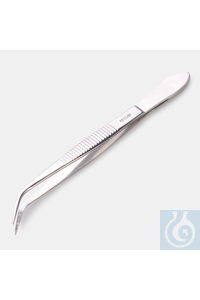 SEZIERPINZETTE-EDELSTAHL-SCHARF/GEBOGEN-130MM Sezierpinzette, Edelstahl, gerade / gebogene...