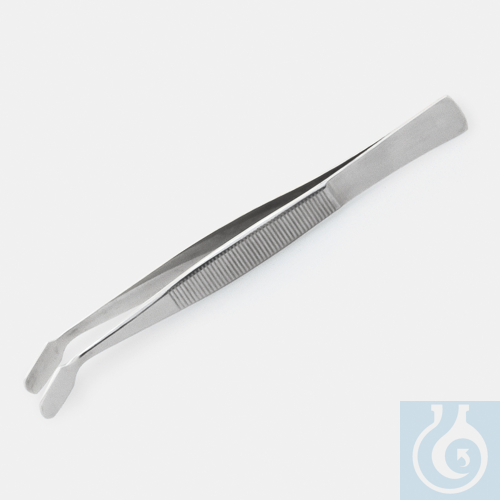 DECKGLAS-PINZETTE-EDELSTAHL-GEBOGEN-105 MM