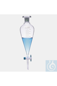 SCHEIDINGS-FUNNEL-SQUIBB-GRADE-PTFE-CHICK-50 ML Scheitrechters, gegradueerd, gemaakt van...