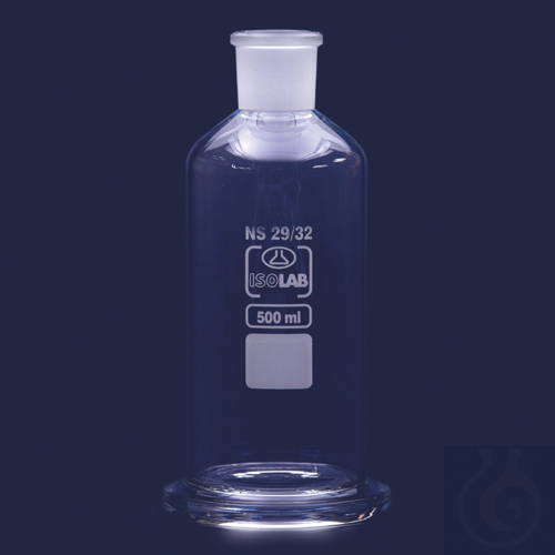 GASWASCHFLASCHE-125 ML-HUeLSE NS 29/32 -RUNDFUS...