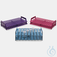 microtube rack-P.P-for 5,0 ml tubes-monoblock-ruby microtube rack - P.P - for 5,0 ml tubes -...