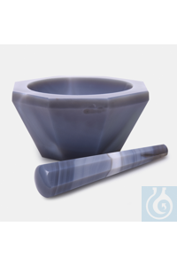 mortar-agate-with pestle-60 mm-deep form mortar - agate - with pestle - 60 mm - deep form