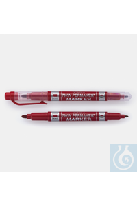 Markers-Double Tip-06,mm en 1,5 mm-3st Set-Rood Blauw Zwart Universele pennen met ronde vezelpunt...