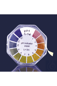 pH INDICATOR ROLL-1-14 pH-LENGTE 5 M -BREEDTE 6 MM pH-papier, rol, het meest gebruikte pH-papier...