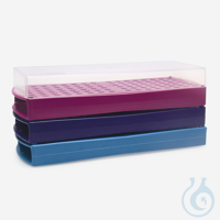 microtube rack-double side-P.P-with lid-double side-purple microtube rack - double side - P.P -...
