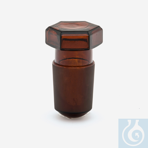 stopper-glass-amber-hexagonal-29/32