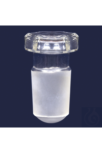 SECHSKANT-GLASSTOPFEN-BORO-KLAR-NS 10/19 Glasstopfen,  Hohlglas, hergestellt aus...