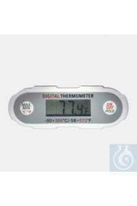 EINTAUCHTHERMOMETER- ELEKTRONISCH--50°C/+300°C (+/- 0,5°C) Eintauchthermometer, tragbar, großes...
