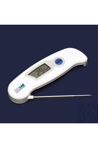 Thermometer mit LCD Anzeige-127 mm langer Stahlmeßfühler Thermometer mit einklappbarer Sonde,...