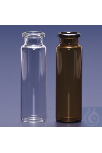 GASKETS-KLAR-N20-10,0 ML -20,5x54,5 MM Flessen met rolrand, N20, gemaakt van hydrolytisch glas...