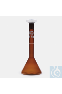 MESSKOLBEN-TF-KL. A-KB-BG- WEISS GRAD.-PE-STOPFEN -1  ML-NS 7/16 Trapezförmige Messkolben werden...