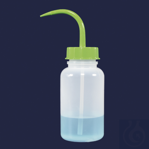 SPITZFLASCHE-KLAR-PE-BLAUE KAPPE-500 ML