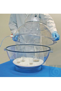 Bel-Art Techni-Dome Polycarbonate Vacuum Desiccator; 2.3 cu. ft. Bel-Art...