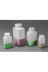 SP Bel-Art Polystormor Square Edge, Wide-Mouth250ml (8oz) Polyethylene...
