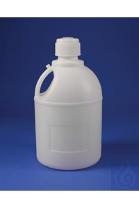 SP Bel-Art Polyethylene Carboy with Handle andScrew Cap; 20 Liters (5...