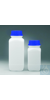 SP Bel-Art Square 500ml Polyethylene Bottles;Polypropylene Cap, 53mm Closure...