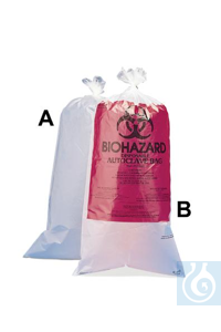 SP Bel-Art Clear Biohazard Disposal Bags without SP Bel-Art Clear Biohazard...