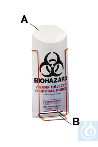 Bel-Art Biohazard Scherpe Voorwerp Veiligheidszakken; 5¹/2 x 13 in., 10 mil...