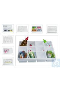 SP Bel-Art Lab Drawer 3 Compartment Tray; 14 x17½ x 2¼ in.