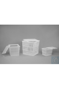 SP Bel-Art Polypropylene Test Tube Basket; 5 x 4x 4 in., No Lid