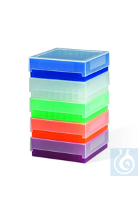 SP Bel-Art 81-Place Plastic Freezer StorageBoxes; Assorted Colors (Pack of 5)...