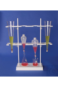 SP Bel-Art Polyethylene Imhoff Cone andSeparatory Funnel Rack; 8.5 x 26 x 29 in.