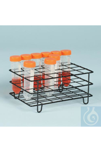 SP Bel-Art Poxygrid Centrifuge Tube Rack; For50ml Tubes, 24 Places, Black