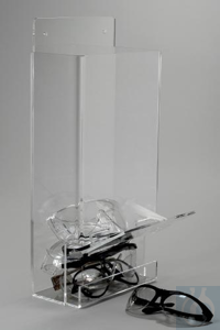 SP Bel-Art Safety Eyewear Dispenser; Acrylic, 8 x4 x 19 in.