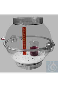 Bel-Art Techni-Dome Polycarbonate Gas-Purge Desiccator; 2.3 cu. ft. Bel-Art...