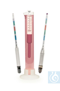 H-B DURAC Drievoudige schaalverdeling bier- en wijnhydrometer, polycarbonaat...