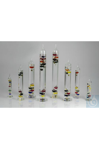 H-B DURAC Galileo Thermometer; 16 tot 36C (60 tot 100F), 11 Bollen, 24 in....