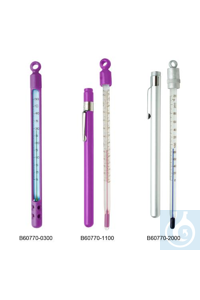 H-B DURAC Plus Pocket Liquid-In-Glass Thermometer; -5 to 50C, Window Plastic...