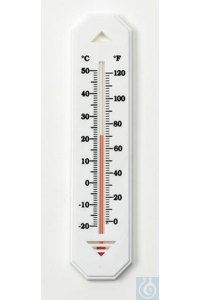 H-B DURAC vloeistof-in-glas wandthermometer; -20 tot 50C (0 tot 120F), met...