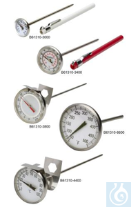 SP Bel-Art, H-B DURAC Bi-Metallic Thermometer; 0to 250C, 25mm Dial SP...