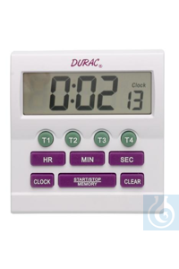 H-B DURAC 4-kanaals elektronische timer en klok met kalibratiecertificaat H-B...