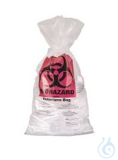 ratiolab®Entsorgungsbeutel, autoklavierbar, PP, BIOHAZARD, Indikatorfeld, 300x500x0,05mm, PK=500...