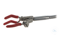 Retort clamp flex. shaft, nickel, plated, Span width 0-30mm Retort clamp flexible shaft, nickel...