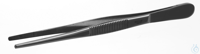 Pincet inox 18/10, stomp, L = 250 mm Pincet roestvrij staal 18/10 (RVS), afgeronde punten, L =...