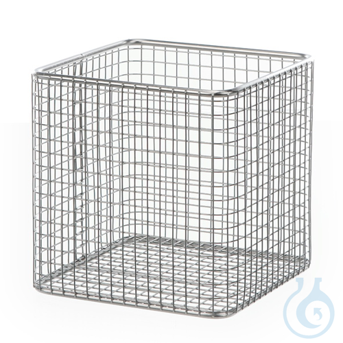 Wire basket 18/10 E-Poli, 120x120x100mm